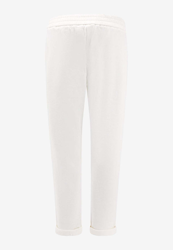 Brunello Cucinelli Monili Embellished Drawstring Pants White MD828SB899_C8329