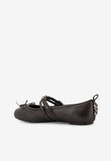 PINKO Gioia Leather Ballet Flats Black SD0297P003_Z99