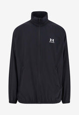 Balenciaga X Under Armour Logo Print Windbreaker Jacket Black 814127TQO35_1000