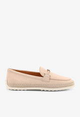 Tod's Double T-ring Suede Loafers Beige XXW92K0HZ00D8W_C600