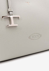 Tod's Micro Florida Grained Leather Top Handle Bag Gray XBWAPAEL000QRI_2L65