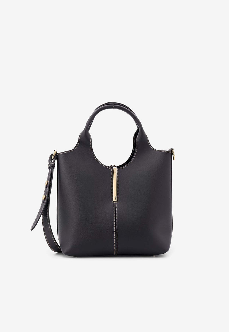 Tod's Mini Tote Bag in Calf Leather Black XBWEBRF0100UBL_B999