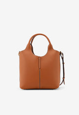 Tod's Mini Tote Bag in Calf Leather Brown XBWEBRF0100UBL_2L83