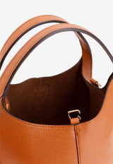 Tod's Mini T Timeless Leather Top Handle Bag Brown XBWTSEA0100XSO_S410