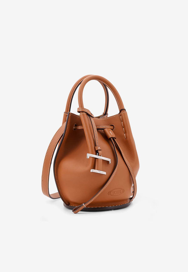 Tod's Mini Buz Leather Bucket Bag Brown XBWBUZK0100UPP_S410