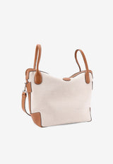 Tod's Canvas and Leather Top Handle Bag Beige XBWDBNS03T0U6J_7P70