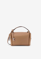 Tod's Mini Bowling Shoulder Bag in Grained Leather Beige XBWAPIF0100QRI_2L64