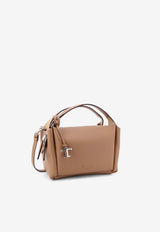 Tod's Mini Bowling Shoulder Bag in Grained Leather Beige XBWAPIF0100QRI_2L64