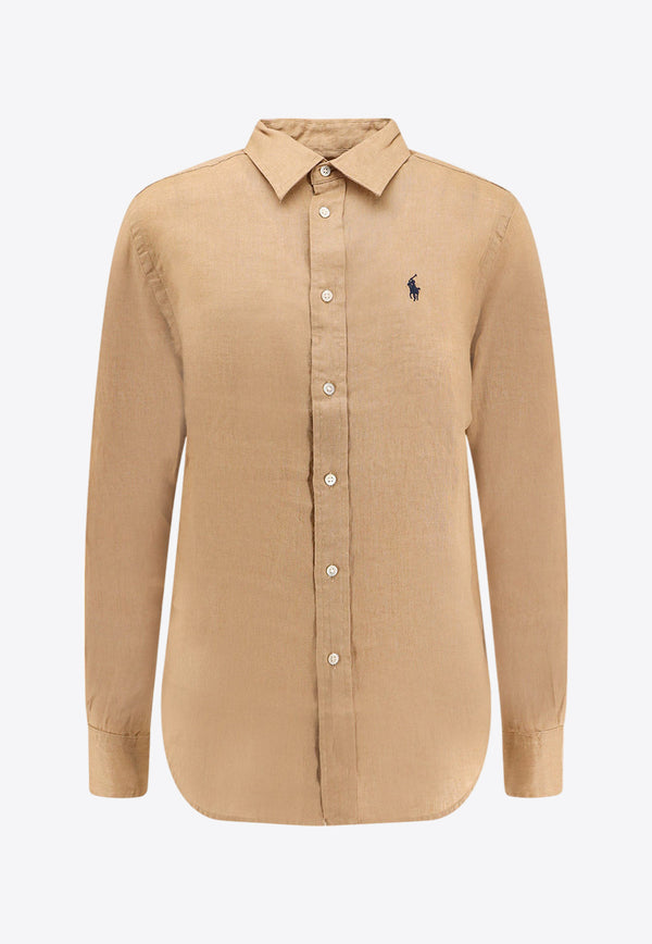 Logo-Embridered Button Down Shirt Polo Ralph Lauren 211970730_005