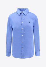 Logo-Embridered Button Down Shirt Polo Ralph Lauren 211970730_006