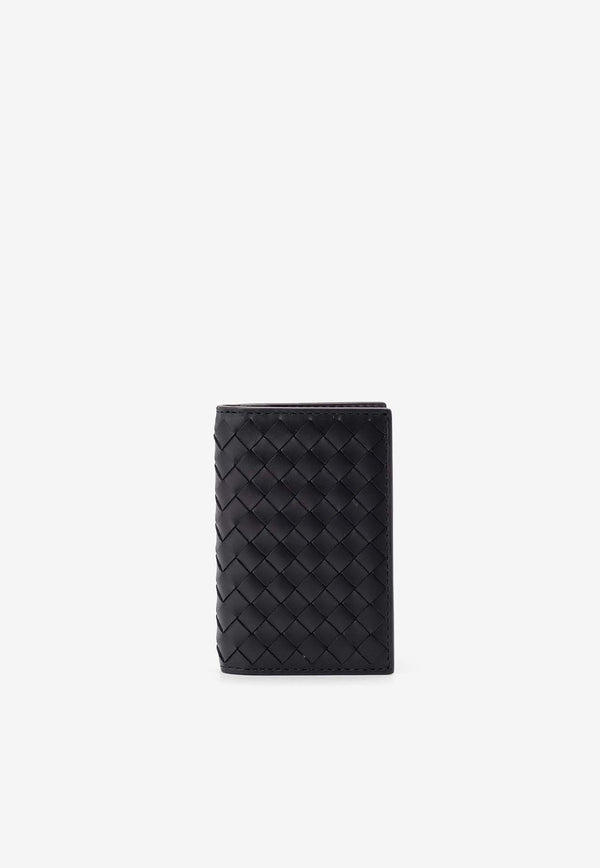 Bottega Veneta Intrecciato Leather Cardholder Black 464902V4651_1000