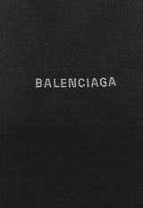 Balenciaga Logo-Printed Crewneck T-shirt Black 818431TOVJ6_1000