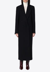 Dries Van Noten Double-Breasted Long Coat Black 0102169223/P_DRVNO-900