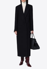 Dries Van Noten Double-Breasted Long Coat Black 0102169223/P_DRVNO-900