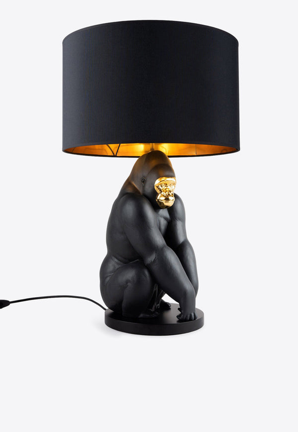 Lladró Gorilla Tabletop Lamp Black 01024166