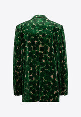 Dries Van Noten Polka Dot Single-Breasted Blazer Green 0104009201/P_DRVNO-701