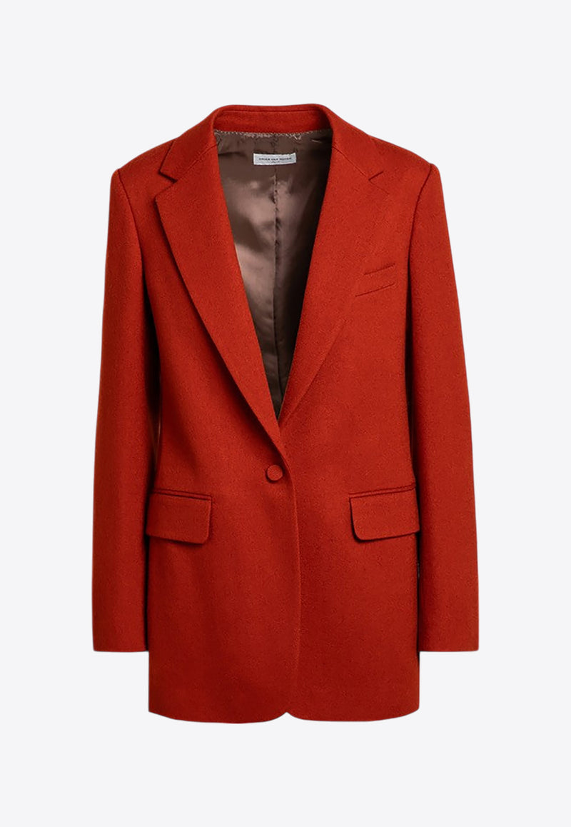 Dries Van Noten Single-Breasted Wool Blazer Red 0104009278/P_DRVNO-604