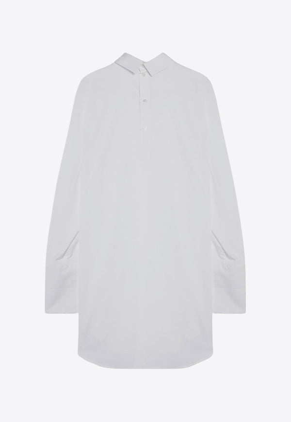 Dries Van Noten Turtleneck Oversized Shirt White 0107029293/P_DRVNO-001