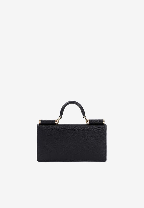 Mini Dauphine Leather Top Handle Bag