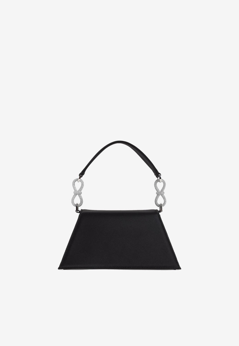 Samatha Double Bow Satin Shoulder Bag