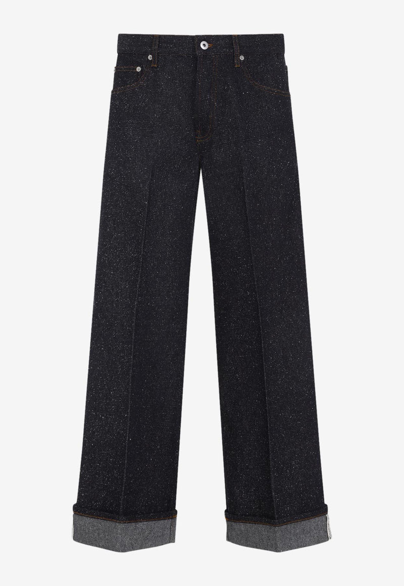 Cuffed Straight-Leg Jeans