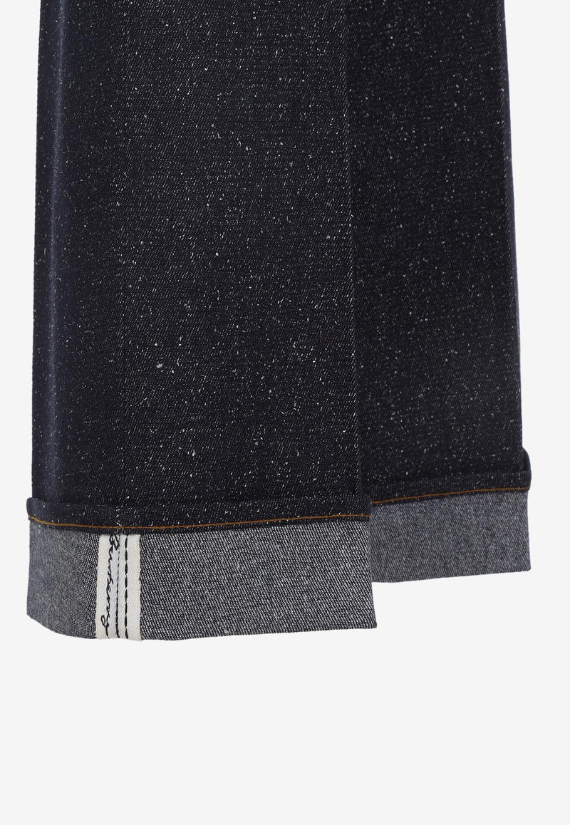 Cuffed Straight-Leg Jeans