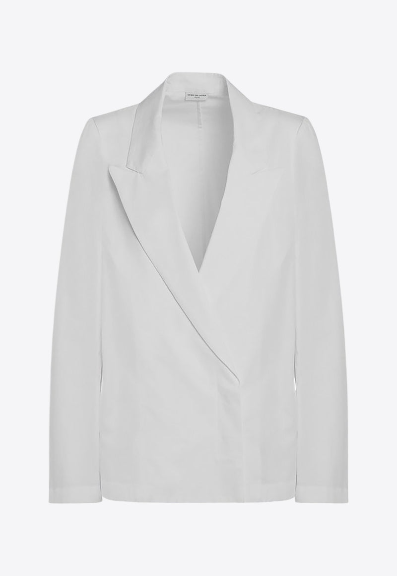 Dries Van Noten Double-Breasted Buttoned Blazer White 0107209293/P_DRVNO-001