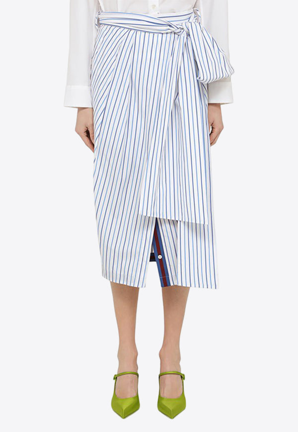 Dries Van Noten Striped Midi Skirt Blue 0108268254/O_DRVNO-514