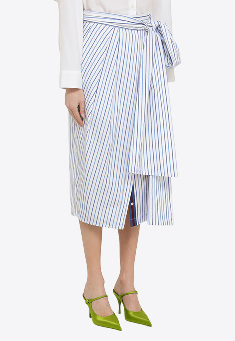 Dries Van Noten Striped Midi Skirt Blue 0108268254/O_DRVNO-514