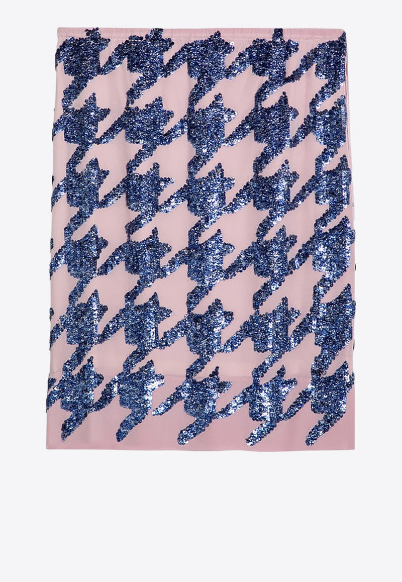 Dries Van Noten Drawstring Sequined Skirt Brown 0108449319/P_DRVNO-305