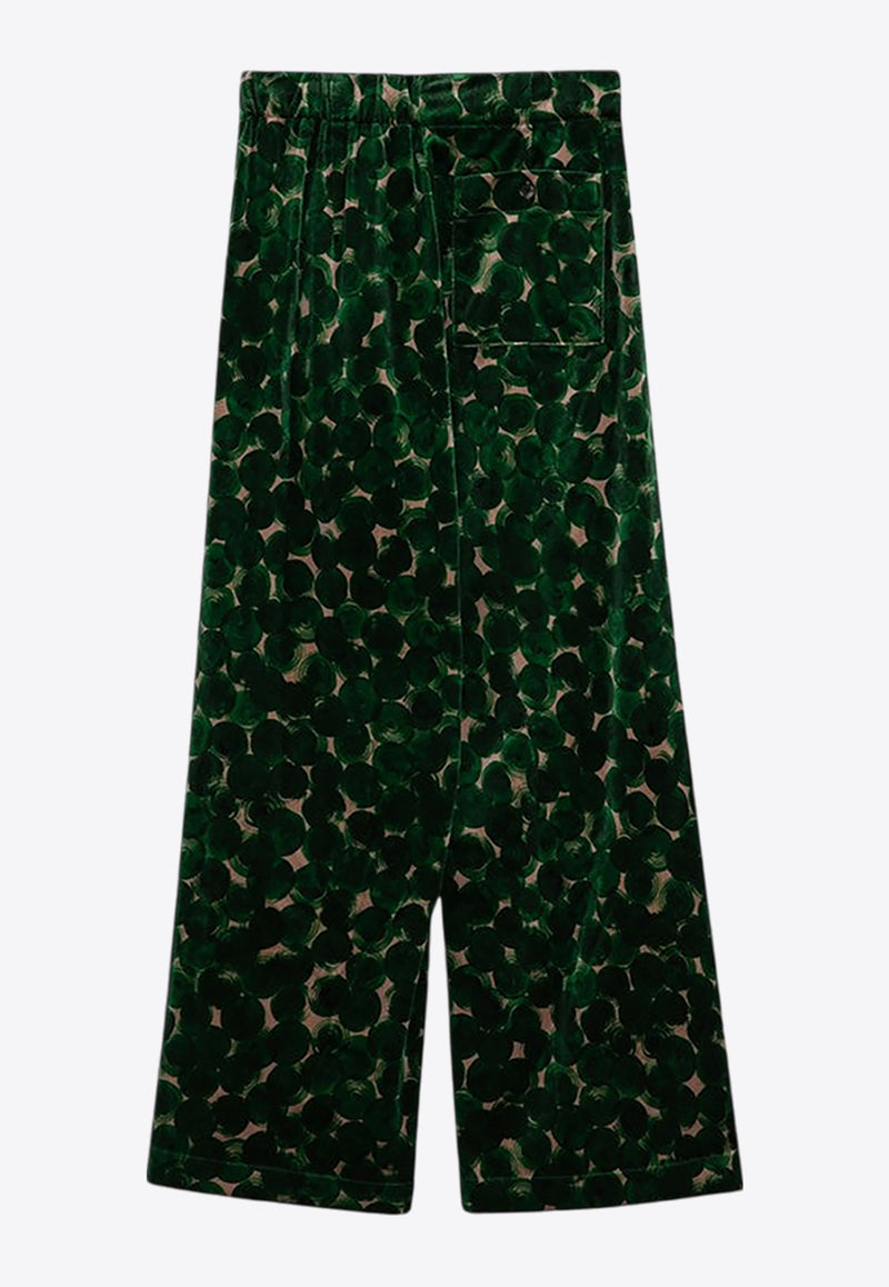 Dries Van Noten Polka Dot Wide-Leg Pants Green 0109119278/P_DRVNO-604