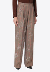 Dries Van Noten Checked Wool Tailored Pants Brown 0109159048/P_DRVNO-701