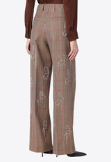 Dries Van Noten Checked Wool Tailored Pants Brown 0109159048/P_DRVNO-701