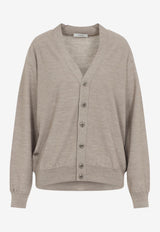 Twisted Wool-Blend Cardigan