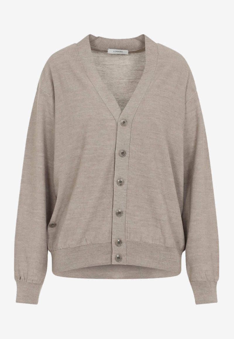 Twisted Wool-Blend Cardigan