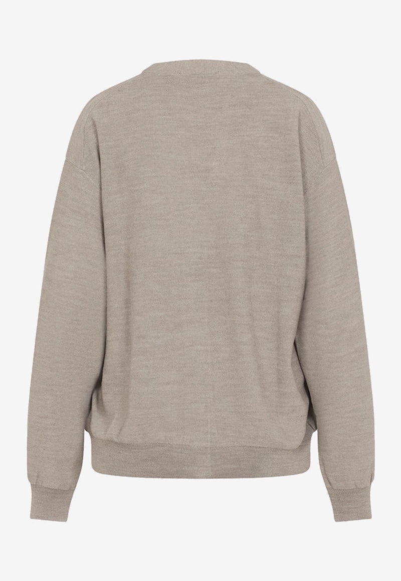 Twisted Wool-Blend Cardigan