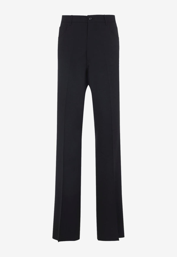 Wool-Blend Tailored Pants