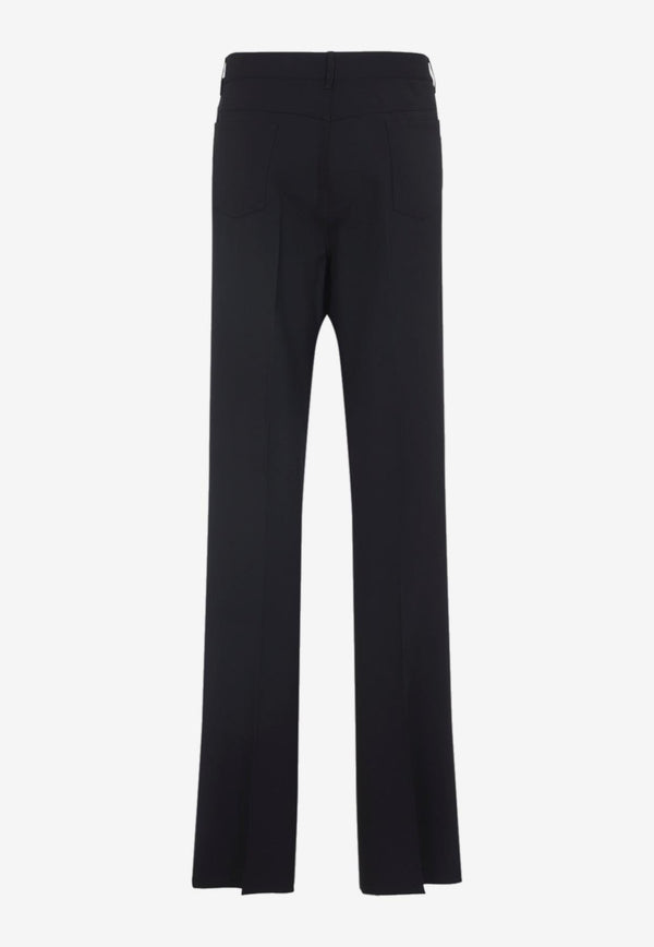 Wool-Blend Tailored Pants