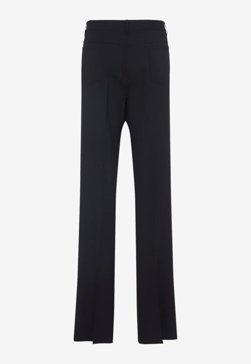 Wool-Blend Tailored Pants