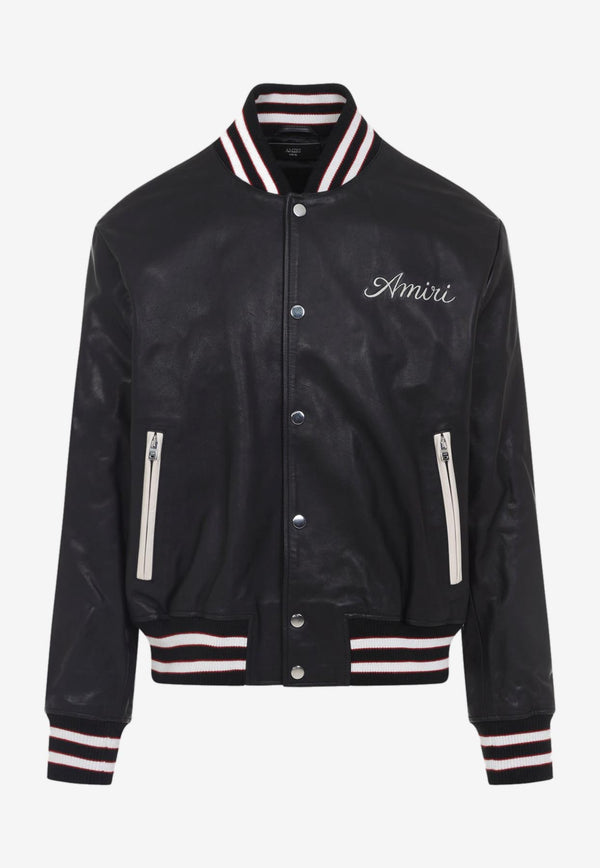 Club Leather Bomber Jacket