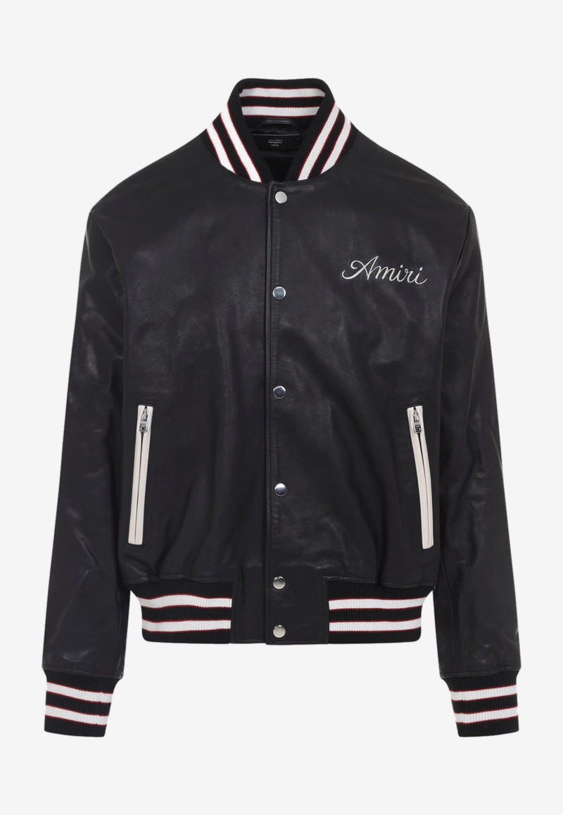 Club Leather Bomber Jacket