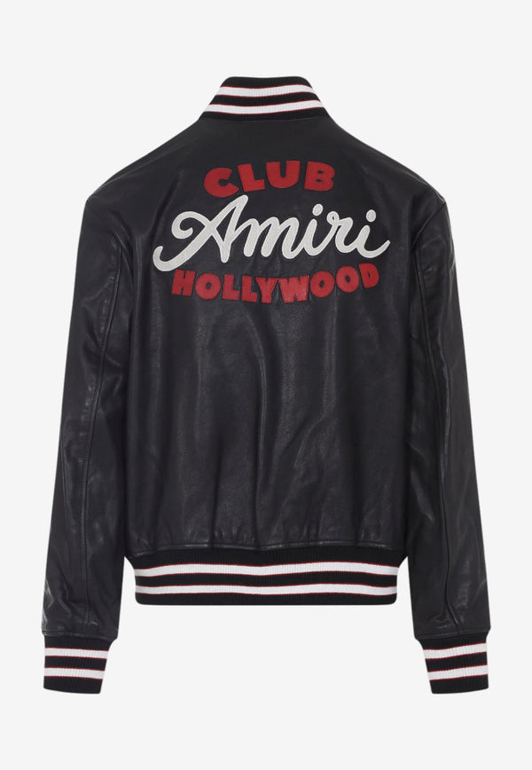 Club Leather Bomber Jacket