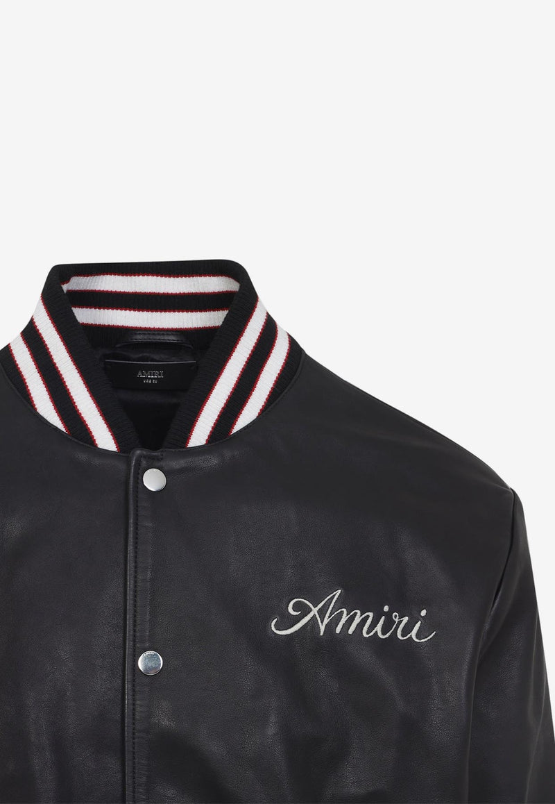 Club Leather Bomber Jacket