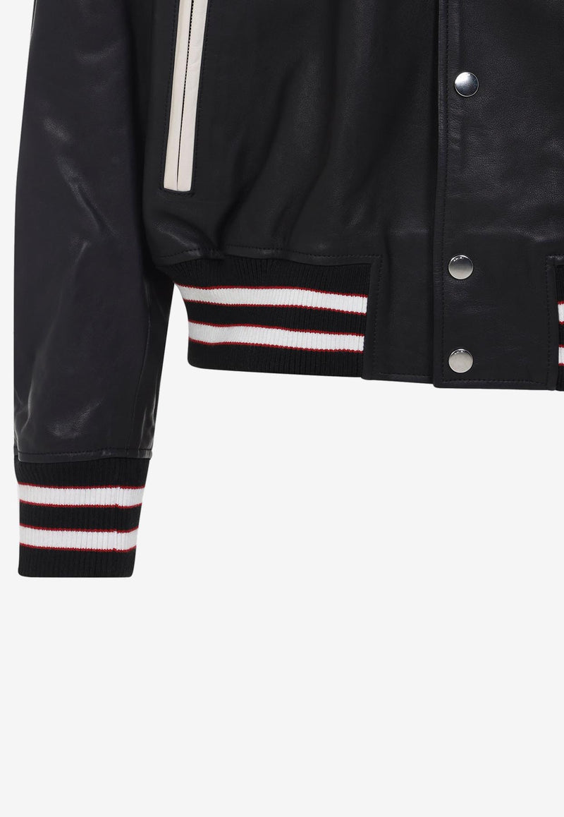 Club Leather Bomber Jacket