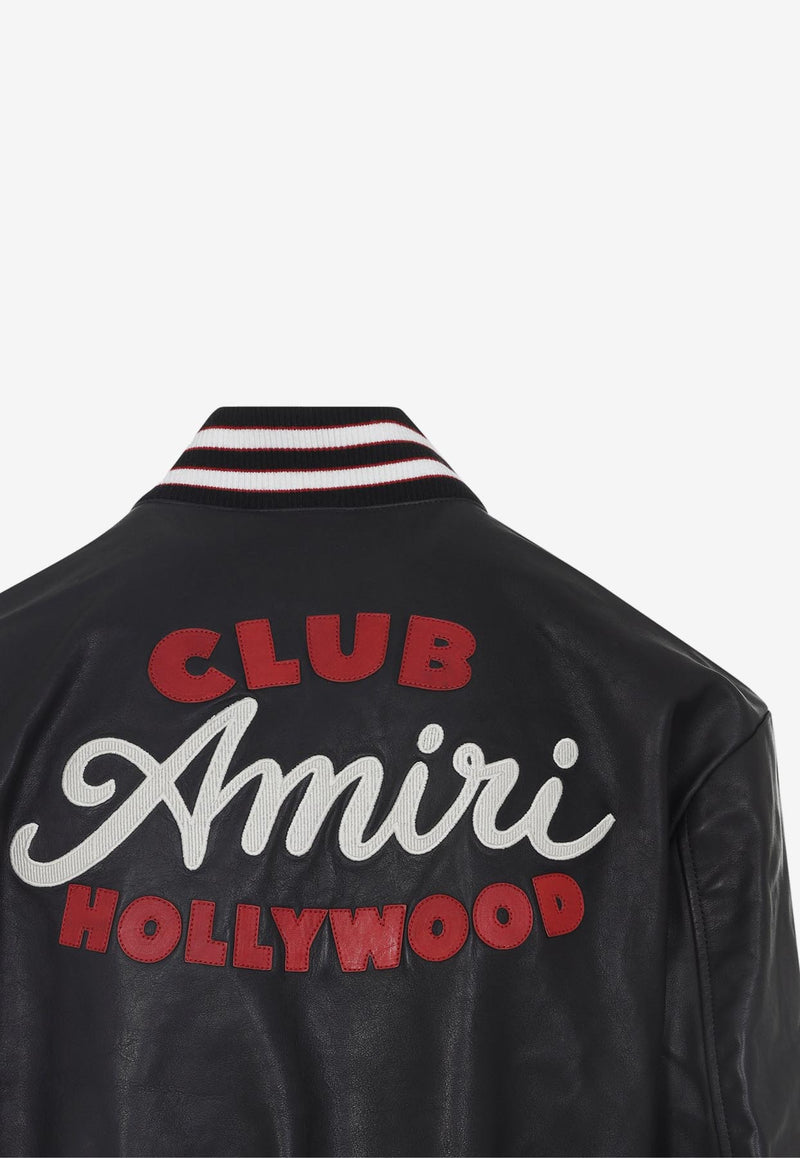 Club Leather Bomber Jacket