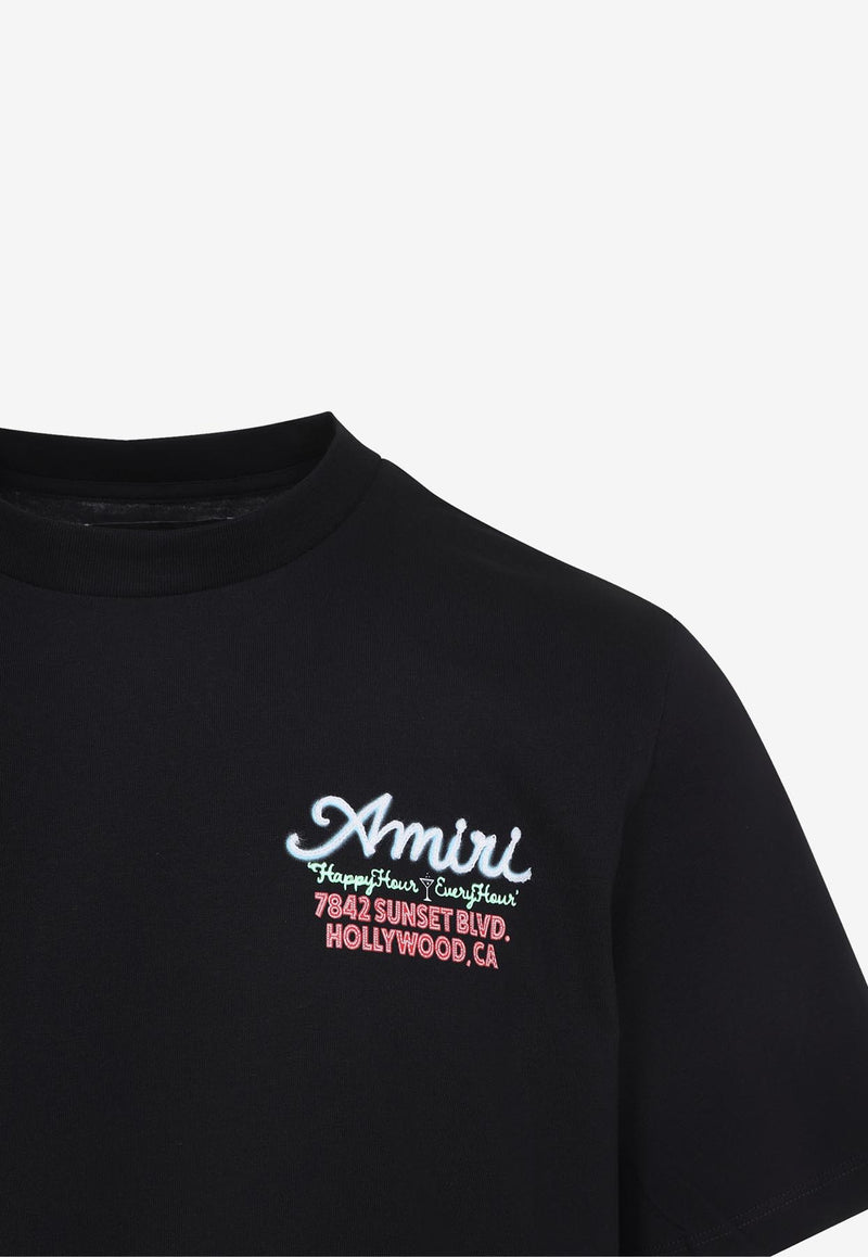 Neon Lights Embroidered T-shirt