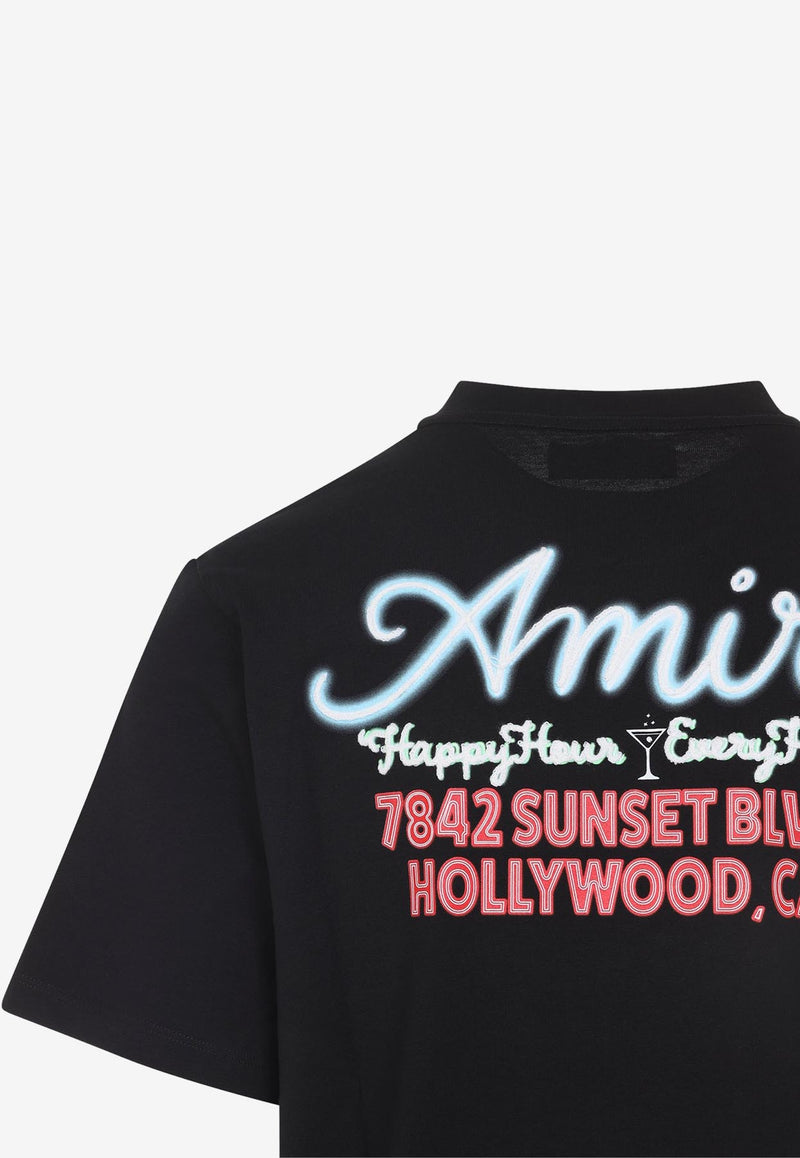 Neon Lights Embroidered T-shirt