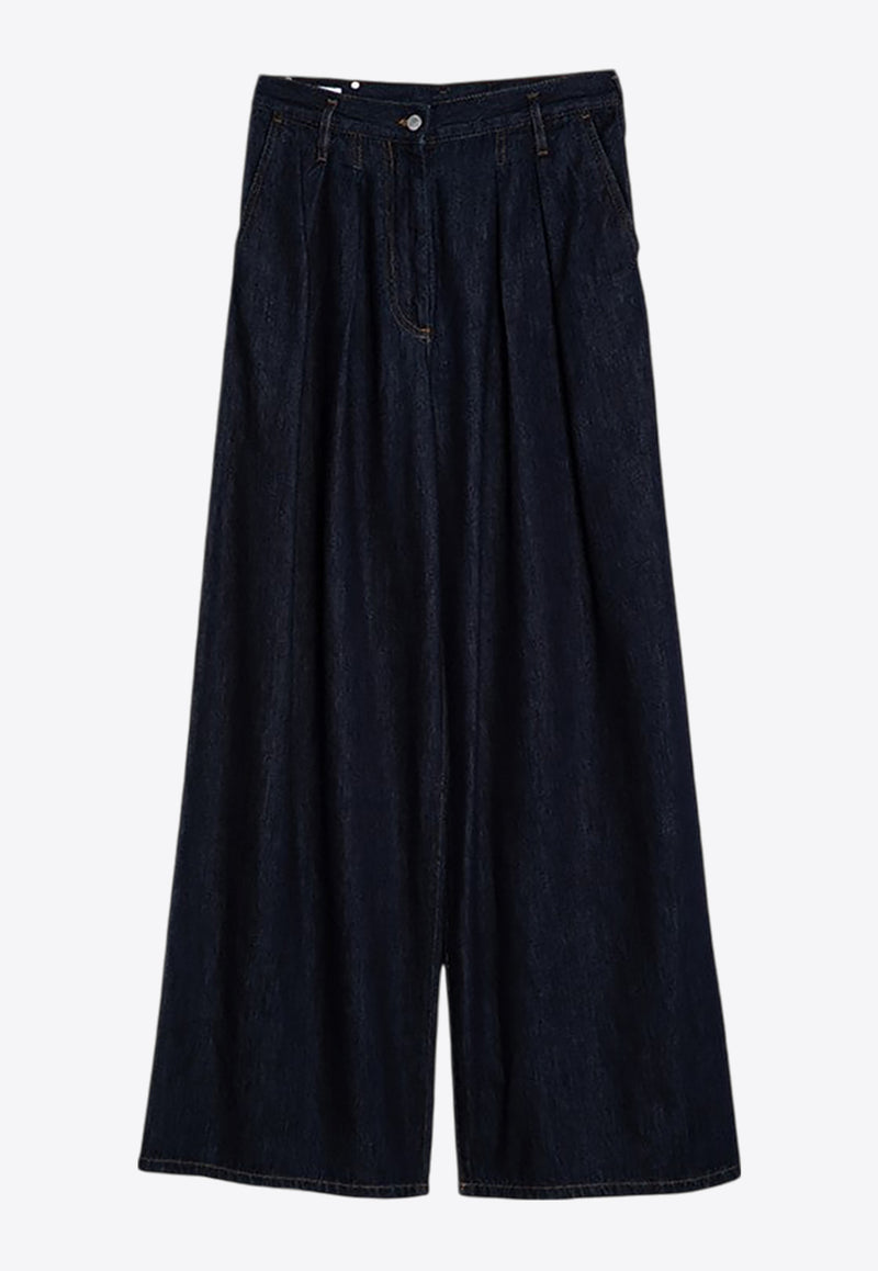 Dries Van Noten Wide-Leg Pleated Jeans Blue 0109229378/P_DRVNO-507