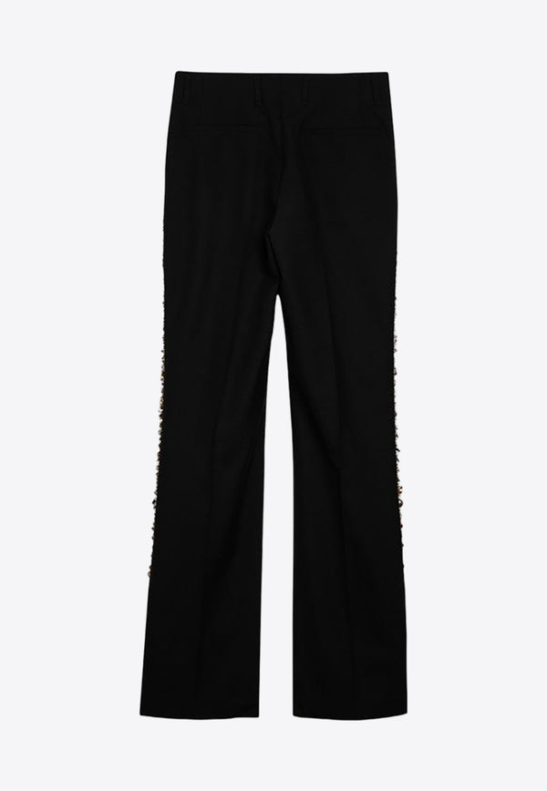 Dries Van Noten Sequin-Embellished Wool Pants Black 0109498218/O_DRVNO-900