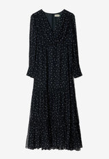 Rixo Elsie Starry Night Chiffon Midi Dress Blue 010.01713.126.07454_BLUE MULTI